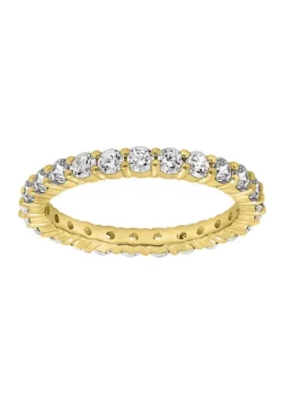 2 ct. t.w. 2.5 Millimeter Round Cut Cubic Zirconia Eternity Ring