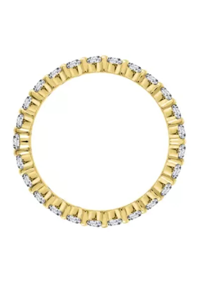 2 ct. t.w. 2.5 Millimeter Round Cut Cubic Zirconia Eternity Ring