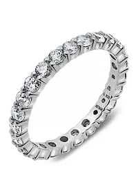 2 ct. t.w. 2.5 Millimeter Round Cut Cubic Zirconia Eternity Ring