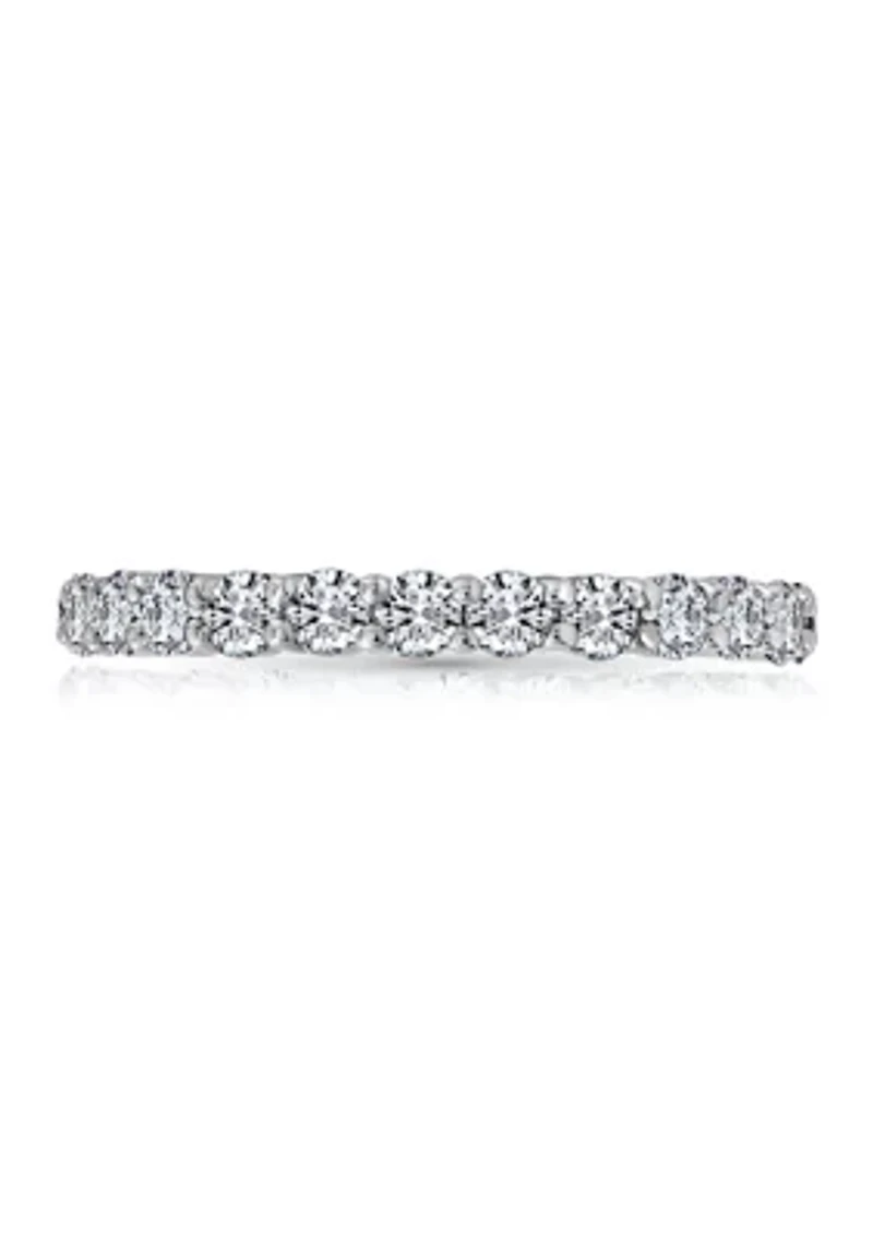 2 ct. t.w. 2.5 Millimeter Round Cut Cubic Zirconia Eternity Ring