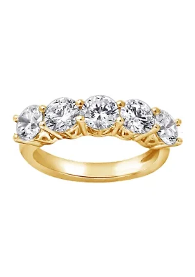 ct. t.w. Round Cut Cubic Zirconia -Stone Ring