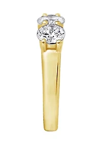 2 ct. t.w. Round Cut Cubic Zirconia 5-Stone Ring