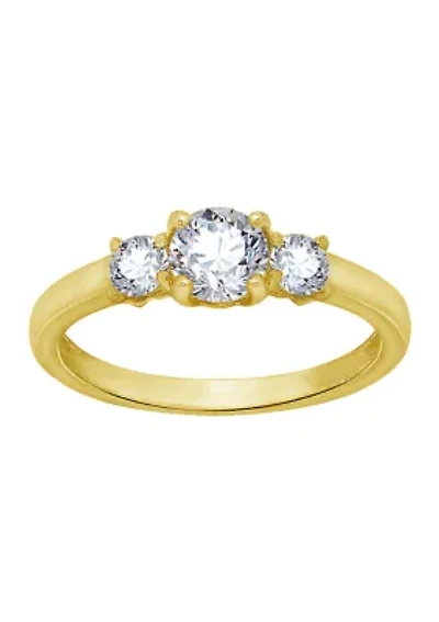 1 ct. t.w. Round Cut Cubic Zirconia 3-Stone Ring