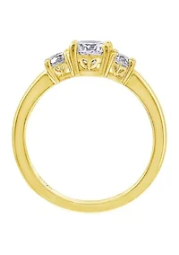 1 ct. t.w. Round Cut Cubic Zirconia 3-Stone Ring