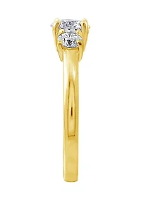 1 ct. t.w. Round Cut Cubic Zirconia 3-Stone Ring