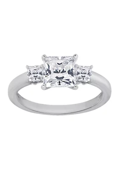 1 ct. t.w. Princess Cut Cubic Zirconia 3-Stone Ring