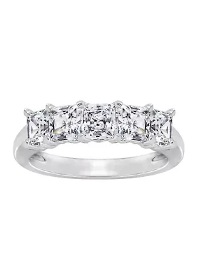 2 ct. t.w. Princess Cut Cubic Zirconia 5-Stone Ring