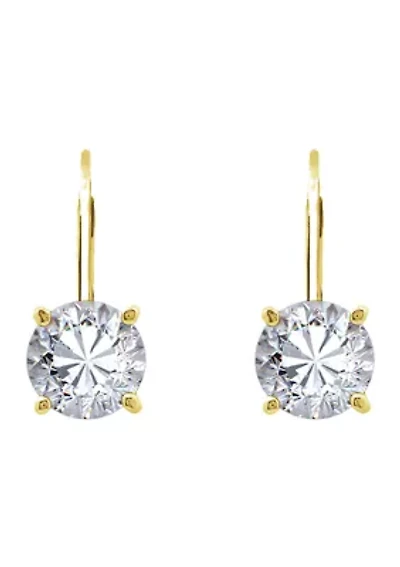 2 ct. t.w. Round Cut Cubic Zirconia Lever Back Earrings