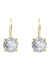 2 ct. t.w. Round Cut Cubic Zirconia Lever Back Earrings