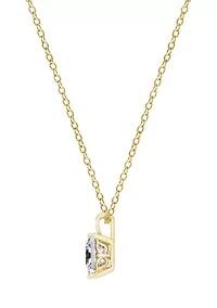 1 ct. t.w. Princess Cut Cubic Zirconia Solitaire Necklace
