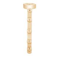 Lab Created 14K Yellow Gold Plated Sterling Silver Dainty Religious Cross Rosary Ring