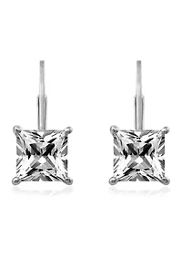 2.4 ct. t.w. Swarovski® Zirconia Princess-Cut Lever Back Earrings in Platinum Plated Sterling Silver