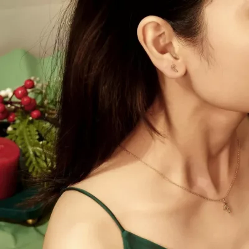 Yellow Gold Clad Sterling Silver Earrings