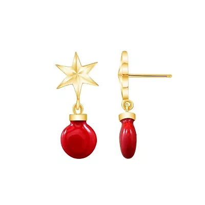 Yellow Gold Clad Sterling Silver Earrings