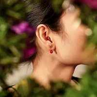 Yellow Gold Clad Sterling Silver Earrings