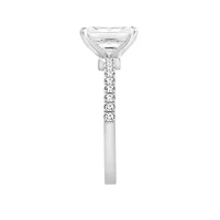 Lab Created Diamonbliss Platinum Plated Silver 3 Carat Emerald Choice of Cut Bridal Ring (9)
