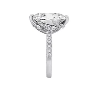 Lab Created Diamonbliss Platinum Plated Silver Celebrity "Kourtney" with Cubic Zirconia Cocktail Ring (9)