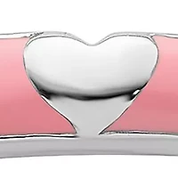 Sterling Silver Stackable Expressions Enamel Heart Ring