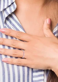 Sterling Silver Stackable Expressions Enamel Heart Ring