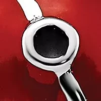 Sterling Silver Stackable Expressions Red/Black Enamel Ladybug Ring