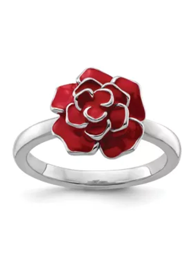 Sterling Silver Stackable Expressions Rose Ring