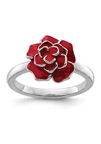 Sterling Silver Stackable Expressions Rose Ring