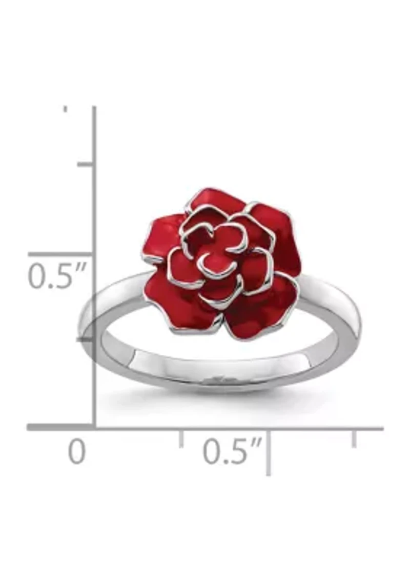 Sterling Silver Stackable Expressions Rose Ring