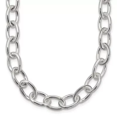 Sterling Silver Open Link Cable 8.50mm Necklace