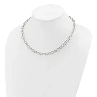 Sterling Silver Open Link Cable 8.50mm Necklace