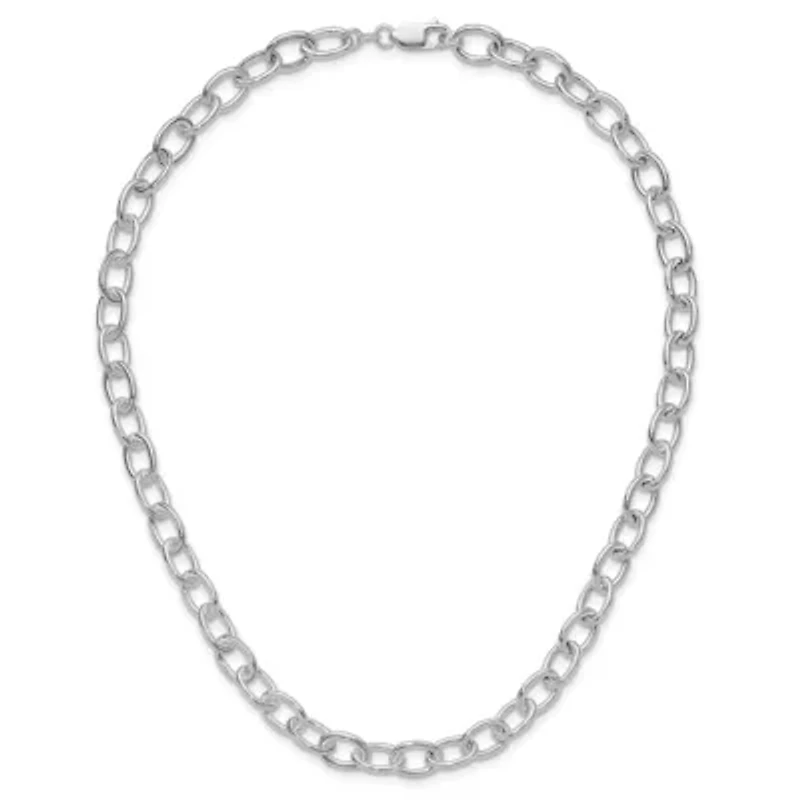 Sterling Silver Open Link Cable 8.50mm Necklace