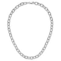 Sterling Silver Open Link Cable 8.50mm Necklace