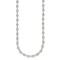 Sterling Silver Polished Fancy Link Necklace
