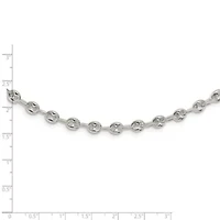 Sterling Silver Polished Fancy Link Necklace