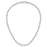 Sterling Silver Polished Fancy Link Necklace