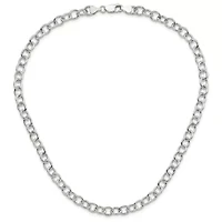 Sterling Silver Cable 6.75mm Necklace