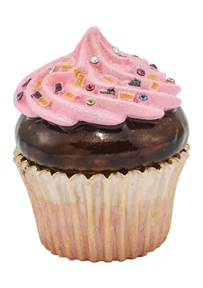 Bejeweled BERRIES 'N CRÈME Chocolate Cupcake Trinket Box