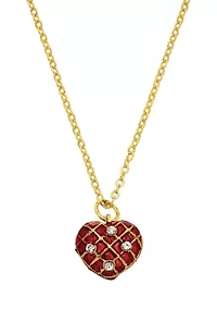 Bejeweled Scarlet Heart Carriage Trinket Box