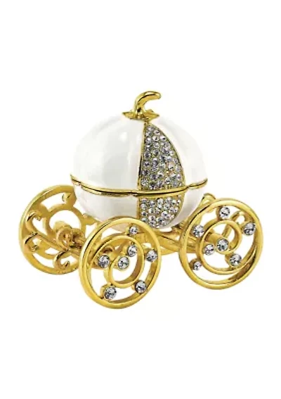 Bejeweled After Midnight Pumpkin Coach Trinket Box