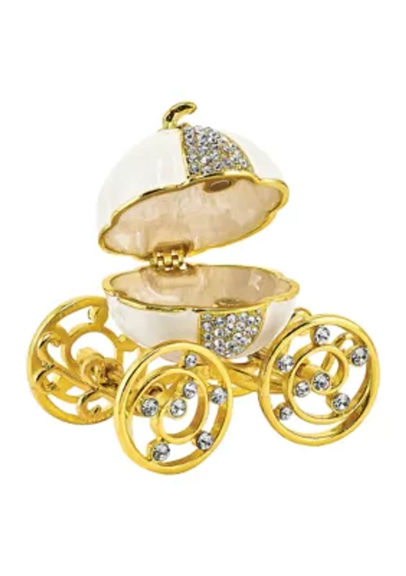Bejeweled After Midnight Pumpkin Coach Trinket Box