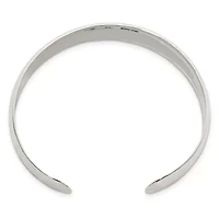 Sterling Silver 13.5mm Hammered Cuff Bangle