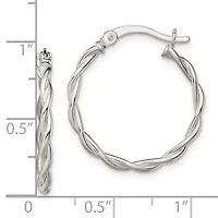 Sterling Silver Polished Braided Hoop Earrings