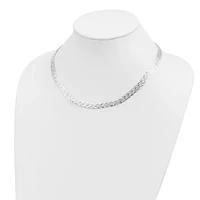 Sterling Silver 6.75mm Braided Fancy Necklace