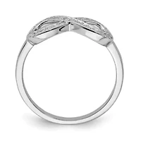 Sterling Silver Rhodium-plated Cubic Zirconia Infinity Ring