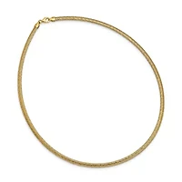 14K Yellow Gold Stretch Mesh Necklace