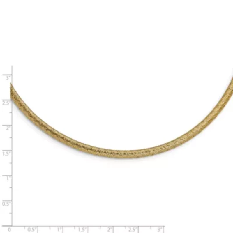 14K Yellow Gold Stretch Mesh Necklace