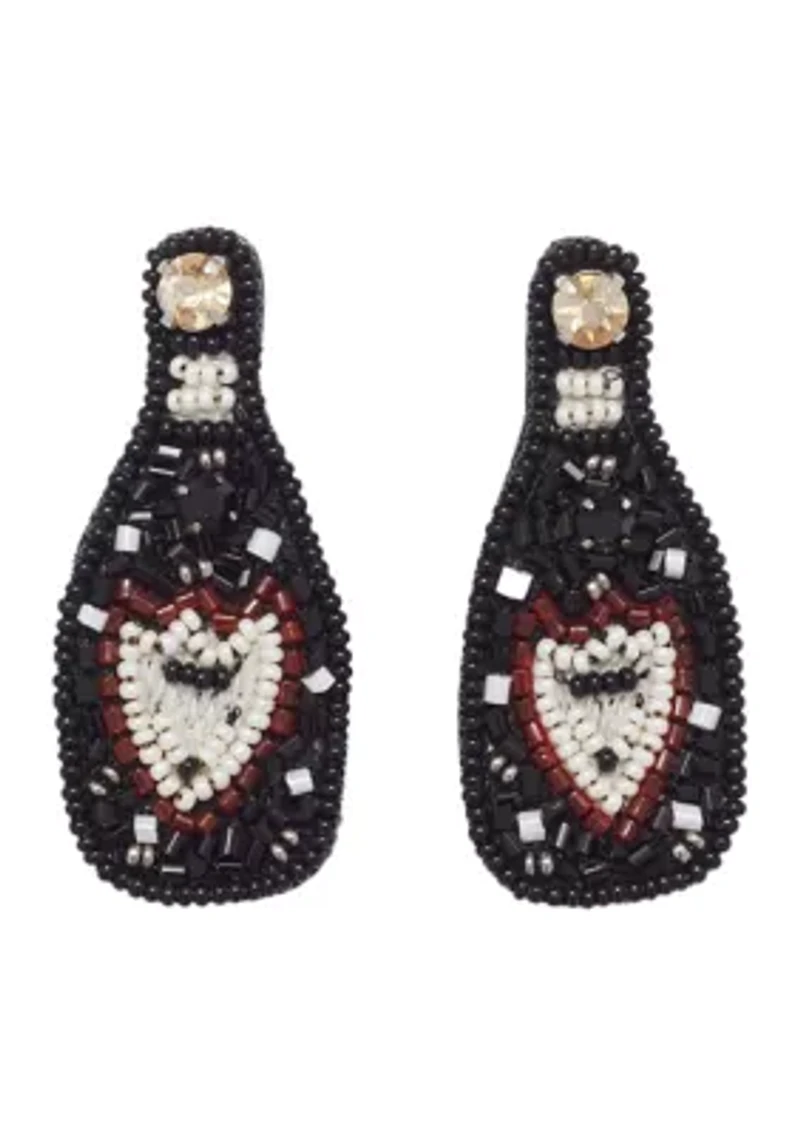 	  Champagne Bottle Earrings 