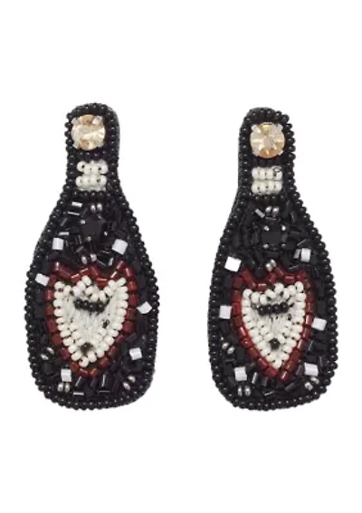 	  Champagne Bottle Earrings 