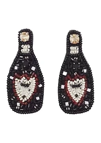 	  Champagne Bottle Earrings 