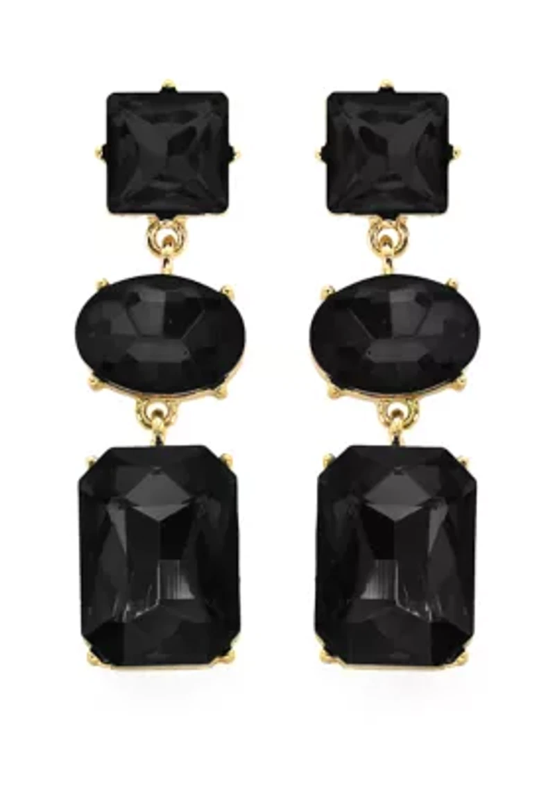 Crystal Linear Shapes Earrings