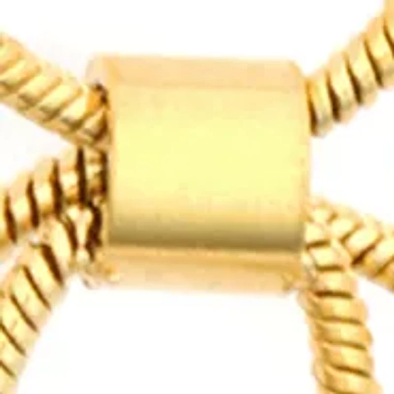 Gold Plated Snake Bow Earrings